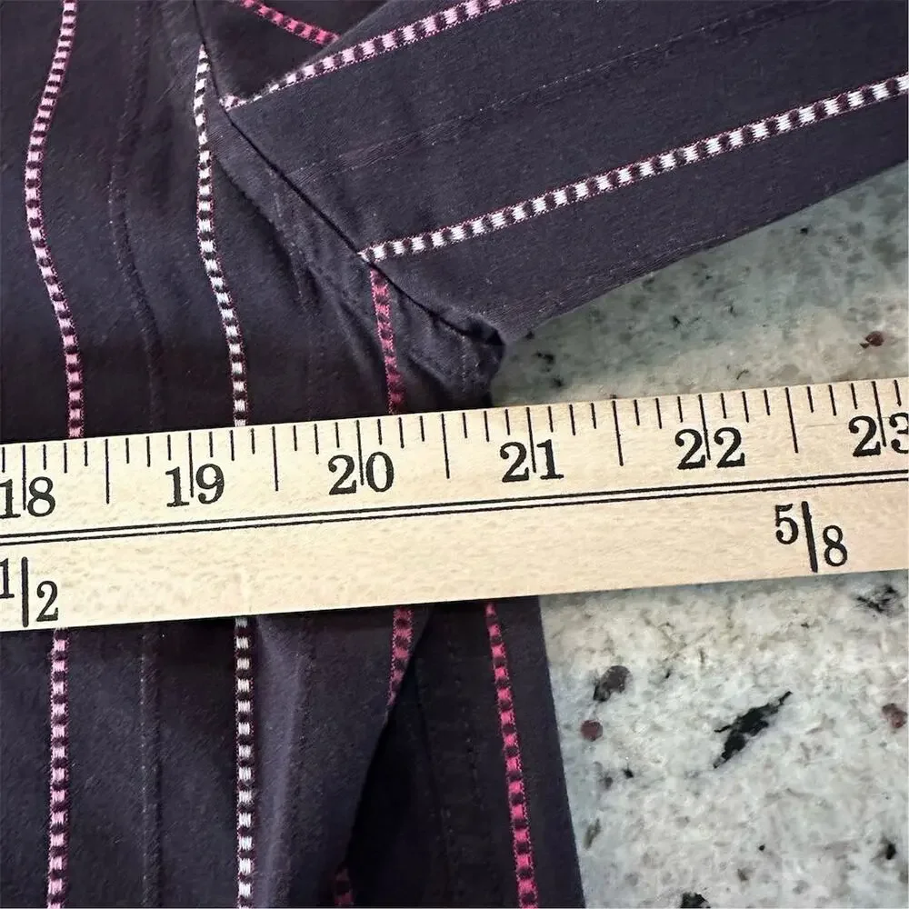 Ben Sherman Men's M purple Red Striped Long Sleeve Button-Up Shirt - Picture 7 of 9